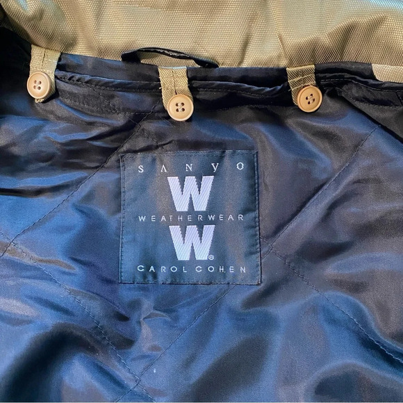 Sanyo Weather Wear by Carol Cohen Anorak Jacket Small Metallic Green - Picture 5 of 9